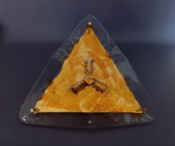 triangular murano glass ceiling lamp 1970s 2