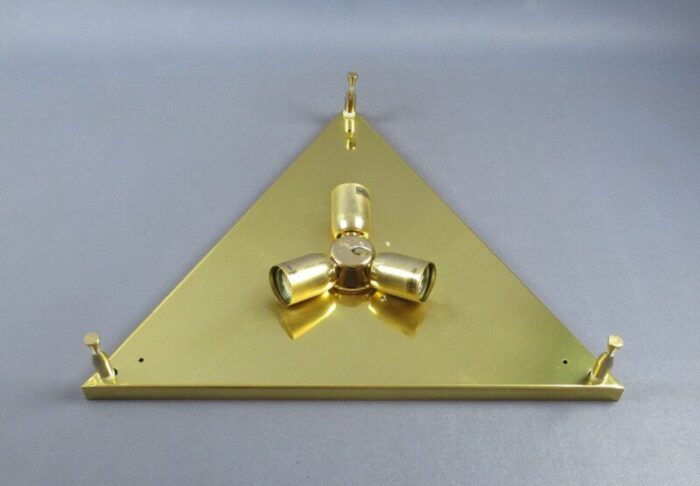 triangular murano glass ceiling lamp 1970s 5