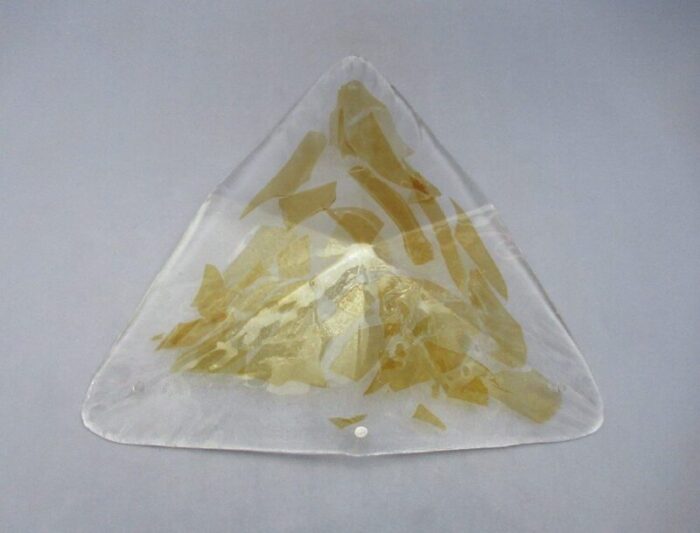 triangular murano glass ceiling lamp 1970s 8