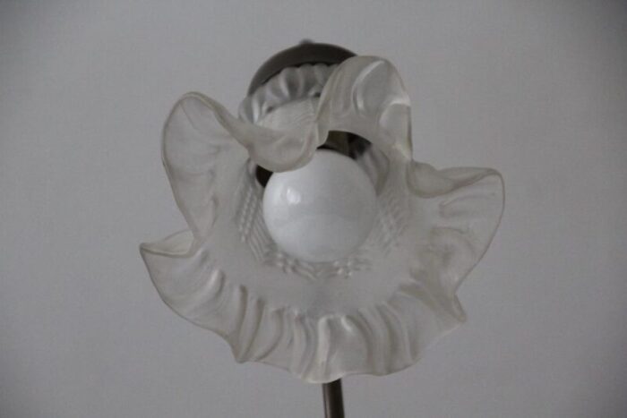 tulip glass lampshade accent table lamp france 1970s 7319