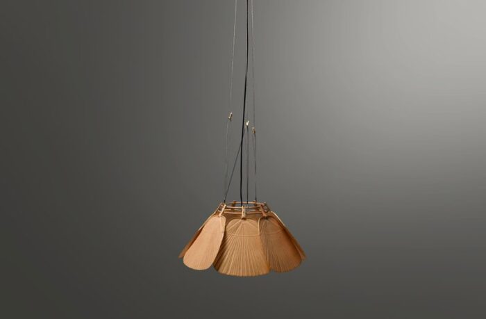 uchiwa ju yon chandelier attributed to ingo maurer germany 1970s 2