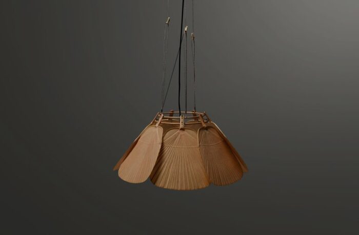 uchiwa ju yon chandelier attributed to ingo maurer germany 1970s 3