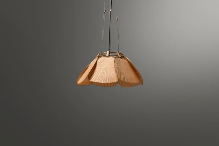 uchiwa ju yon chandelier attributed to ingo maurer germany 1970s 4