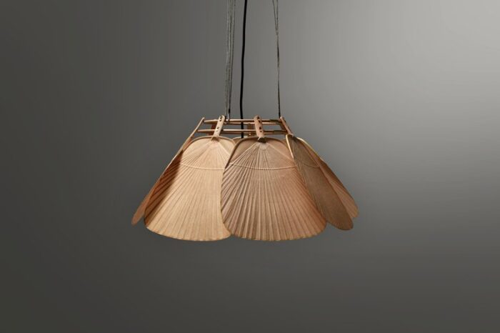 uchiwa ju yon chandelier attributed to ingo maurer germany 1970s 5