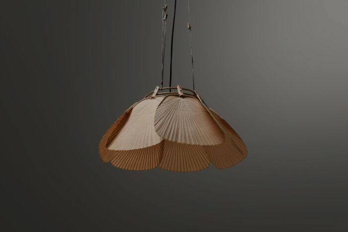 uchiwa ju yon chandelier attributed to ingo maurer germany 1970s 6