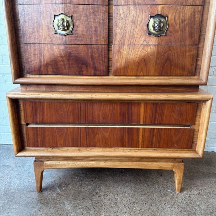 united diamond face highboy dresser 2781