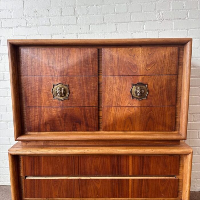 united diamond face highboy dresser 4240