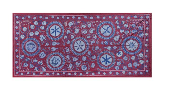 uzbek silk suzani wall decor 4580