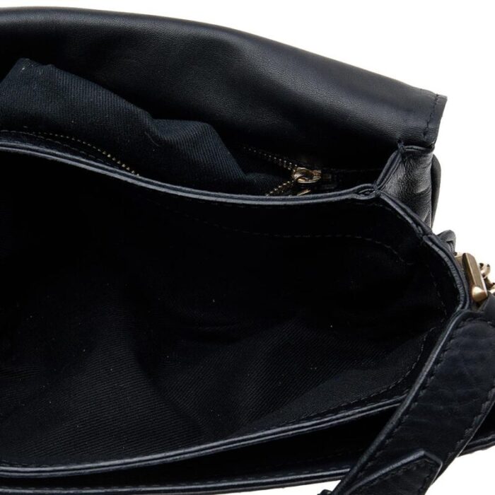 valentino black leather flap shoulder bag 1346