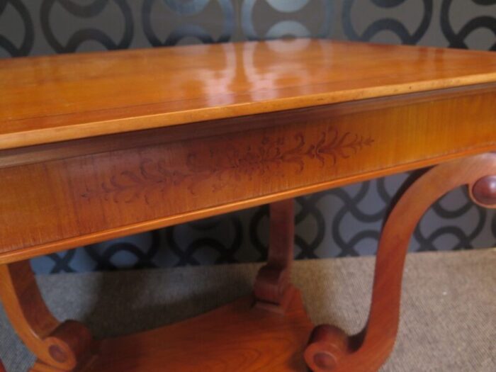 veneered coffee table in cherry wood 1920s 4