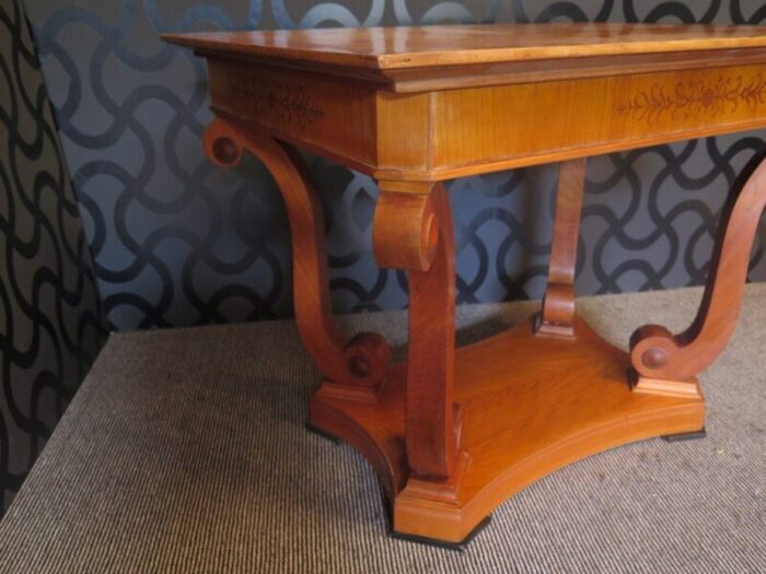 veneered coffee table in cherry wood 1920s 5