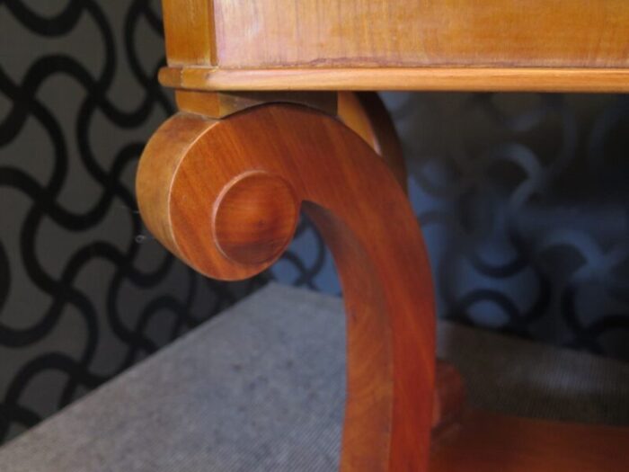 veneered coffee table in cherry wood 1920s 6