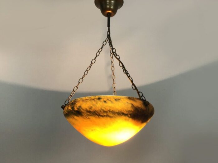 vianne art nouveau lamp in marmoreal glass 1970s 2