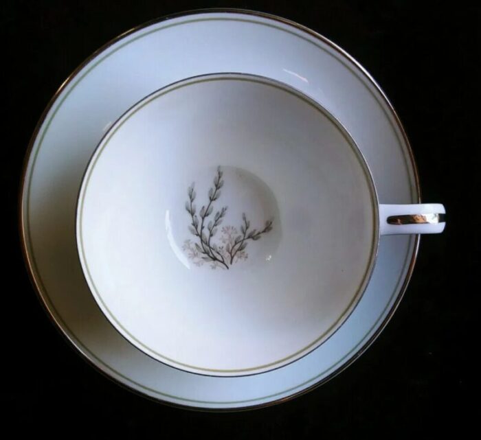 vintage 1956 noritake japan candice pussy willow tea service for eight 21 pieces 3771