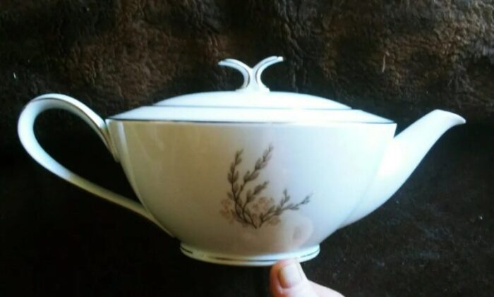 vintage 1956 noritake japan candice pussy willow tea service for eight 21 pieces 9952