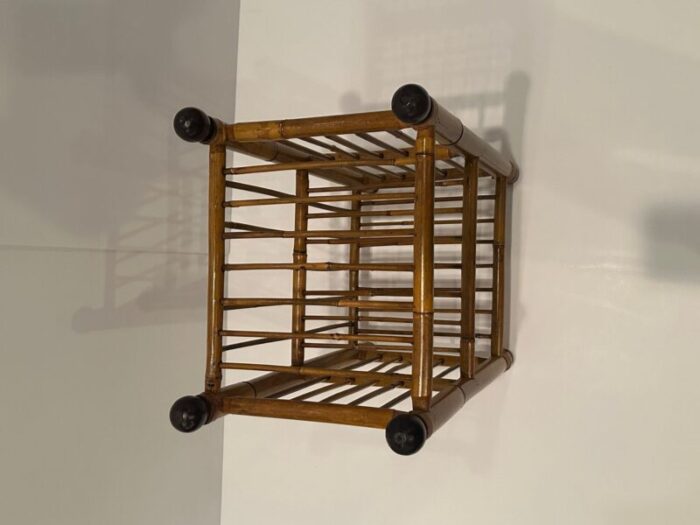 vintage 3 tier bamboo shelf or stand 3205