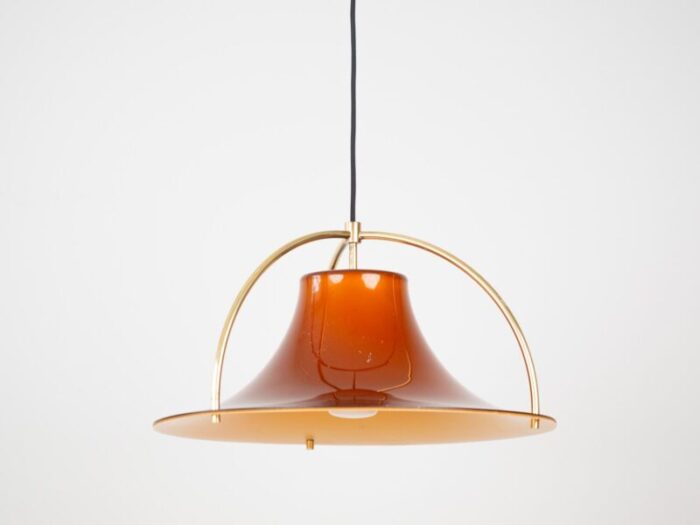 vintage aluminum single pendant lamp by jo hammerborg for fog and morup denmark 1977 12