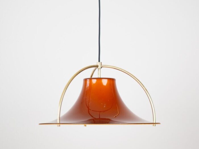 vintage aluminum single pendant lamp by jo hammerborg for fog and morup denmark 1977 14