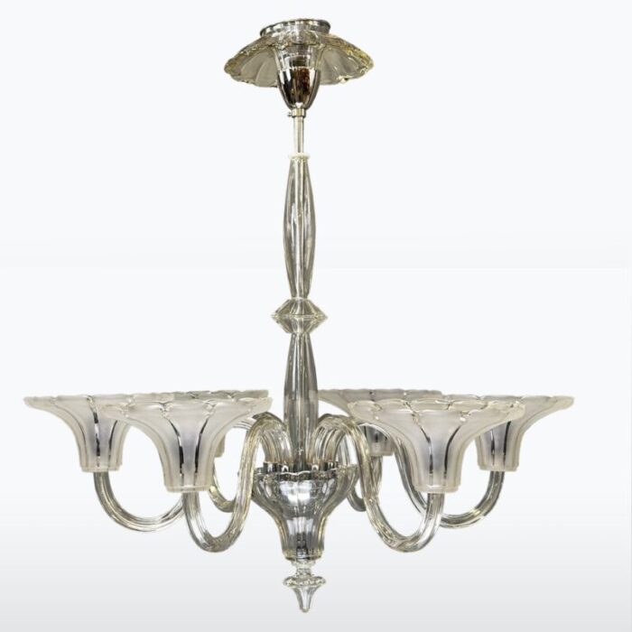 vintage art deco bohemian glass chandelier from kamenicky senov 1930s 1