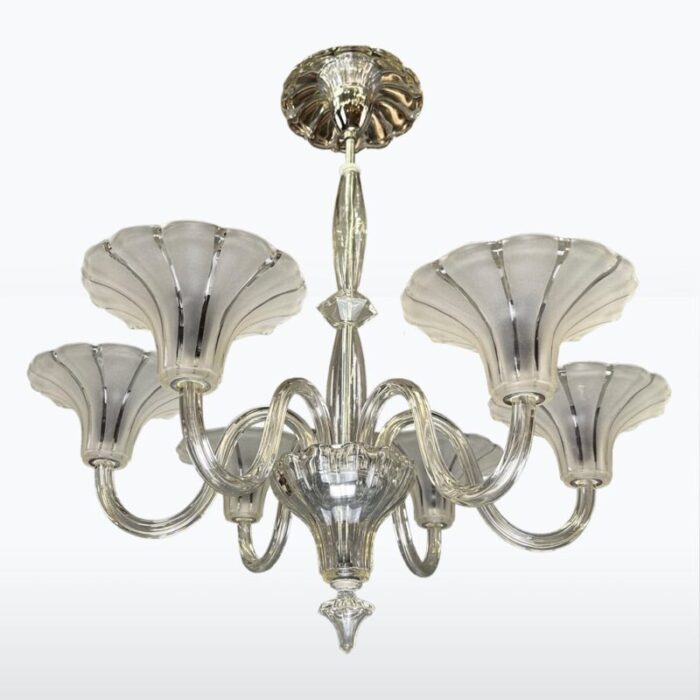 vintage art deco bohemian glass chandelier from kamenicky senov 1930s 2