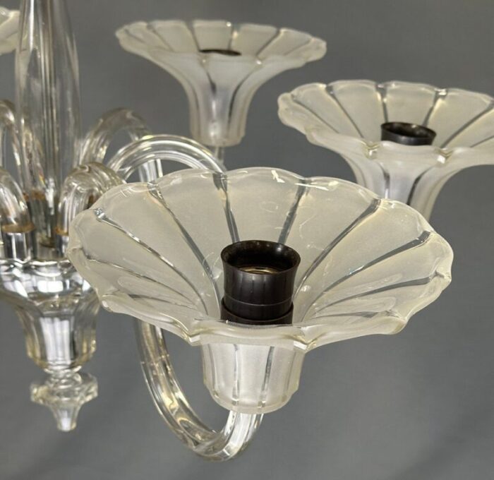 vintage art deco bohemian glass chandelier from kamenicky senov 1930s 5