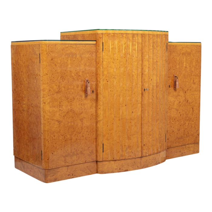 vintage art deco maple wood bar cabinet or sideboard 1930s 8513