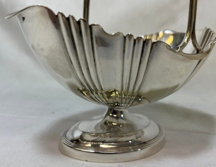 vintage art deco walker and hall silver plate handled pedestal sugar basincandy dish made in england circa 1930 2322