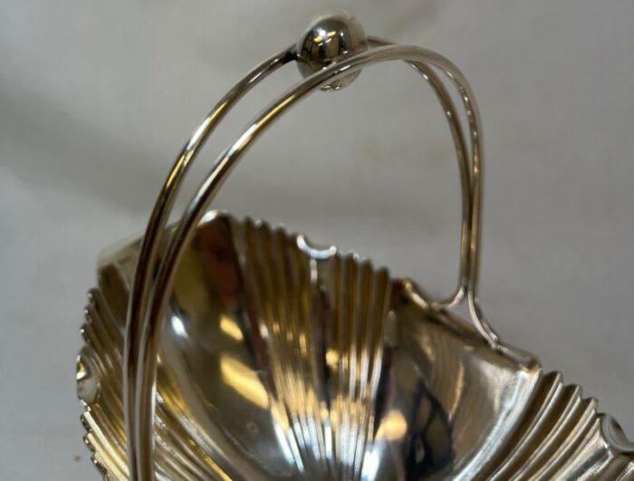 vintage art deco walker and hall silver plate handled pedestal sugar basincandy dish made in england circa 1930 3664