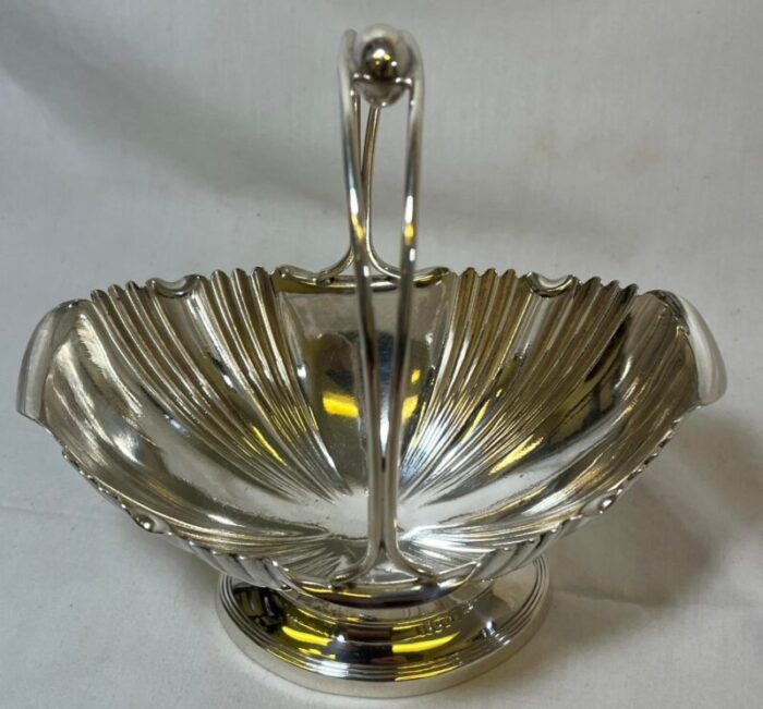 vintage art deco walker and hall silver plate handled pedestal sugar basincandy dish made in england circa 1930 5142