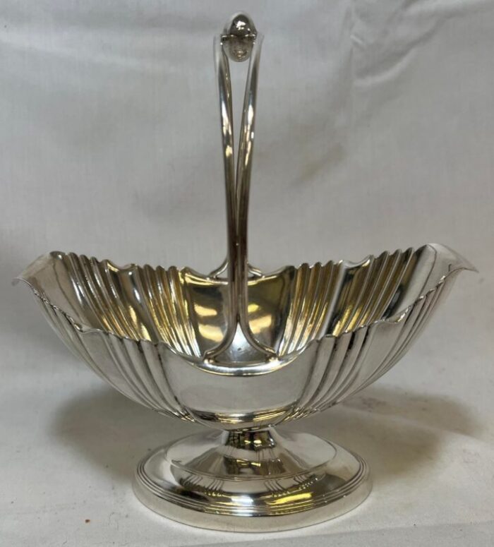 vintage art deco walker and hall silver plate handled pedestal sugar basincandy dish made in england circa 1930 9089