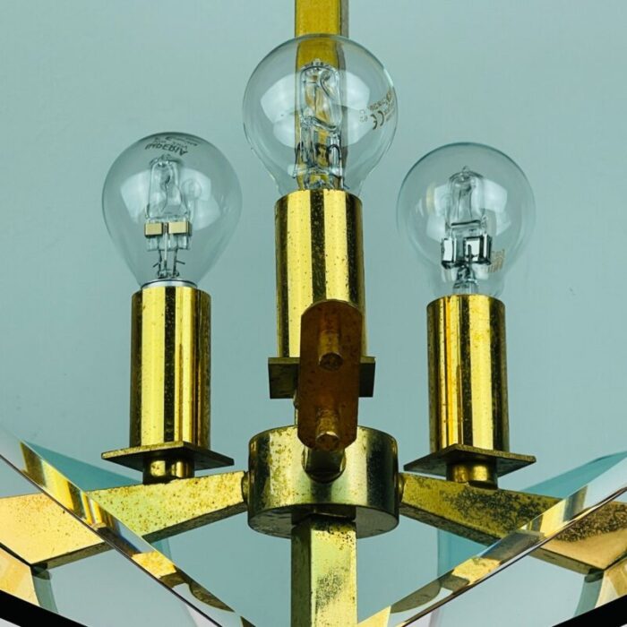 vintage art glass pendant lamp from fontana arte italy 1950s 4