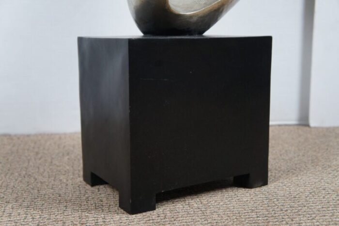 vintage austin productions black and silver modern abstract freeform art sculpture 1466