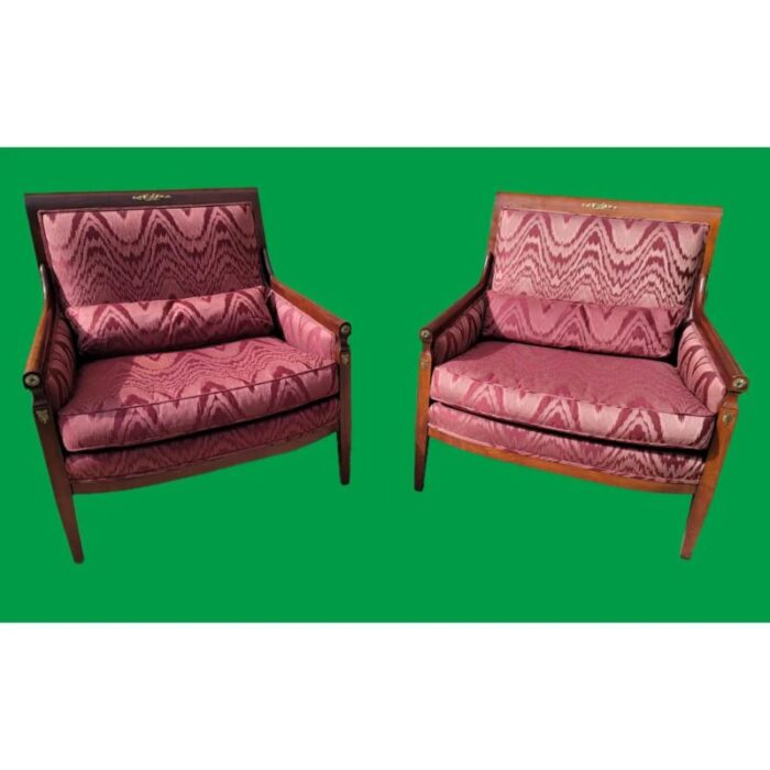 vintage baker furniture neoclassical style armchairs a pair 5608