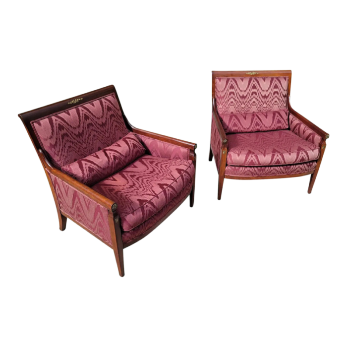 vintage baker furniture neoclassical style armchairs a pair 9468