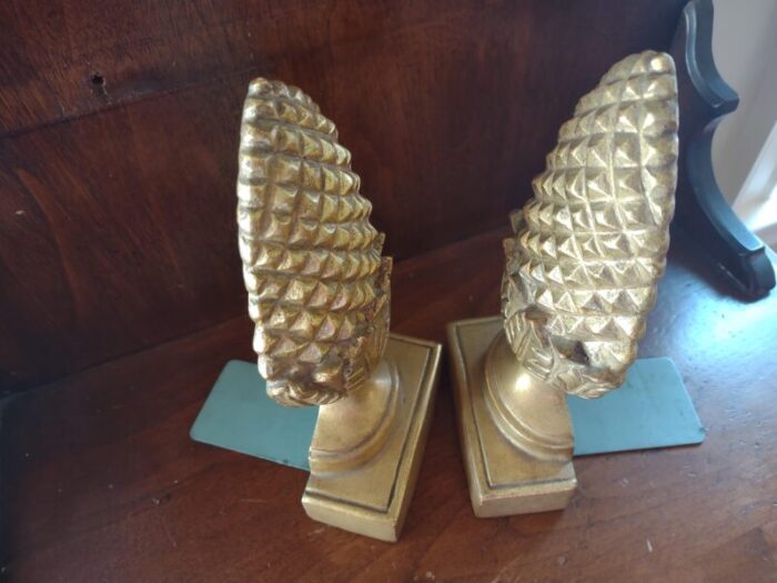 vintage borghese pineapple bookends set of 2 0519