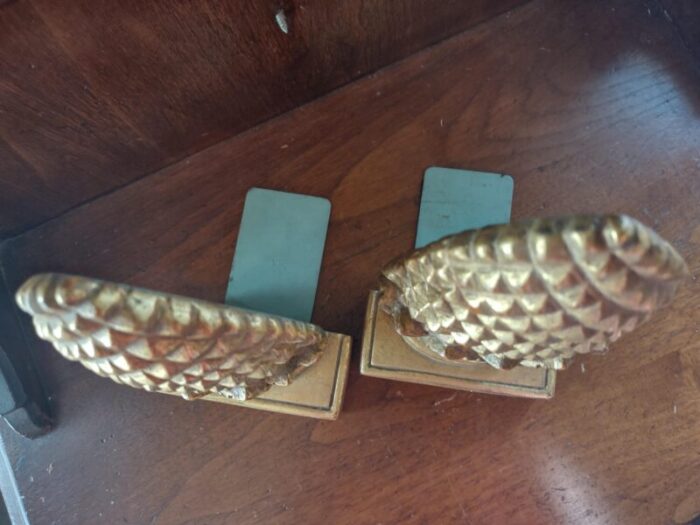 vintage borghese pineapple bookends set of 2 4073