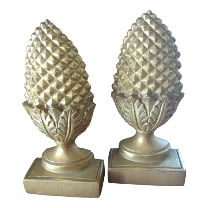 vintage borghese pineapple bookends set of 2 8129