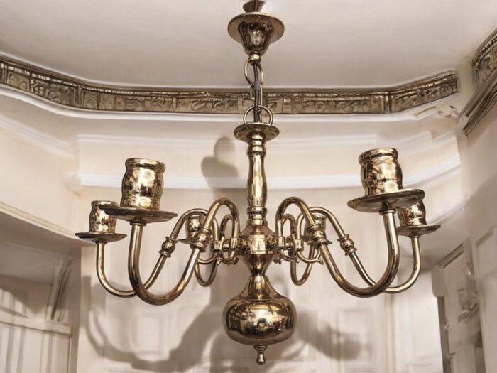 vintage brass chandelier 1930 1