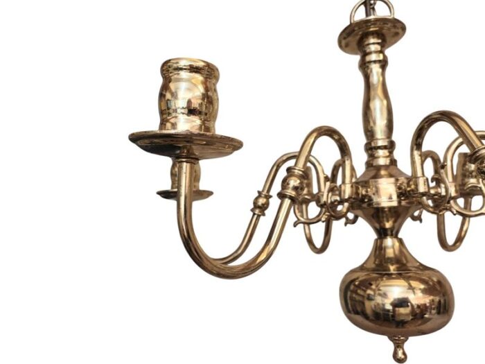 vintage brass chandelier 1930 4