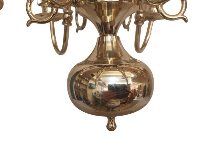 vintage brass chandelier 1930 6