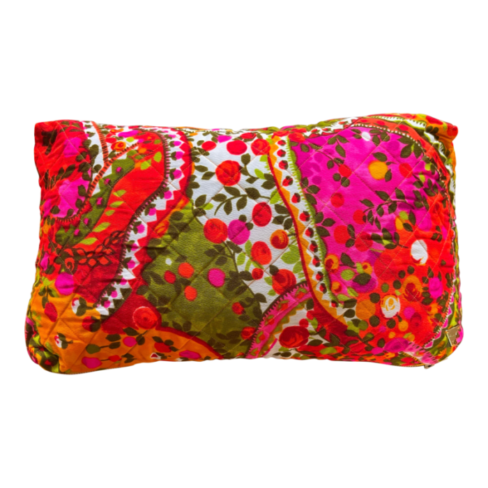 vintage bright floral fabric pillow cover 9888