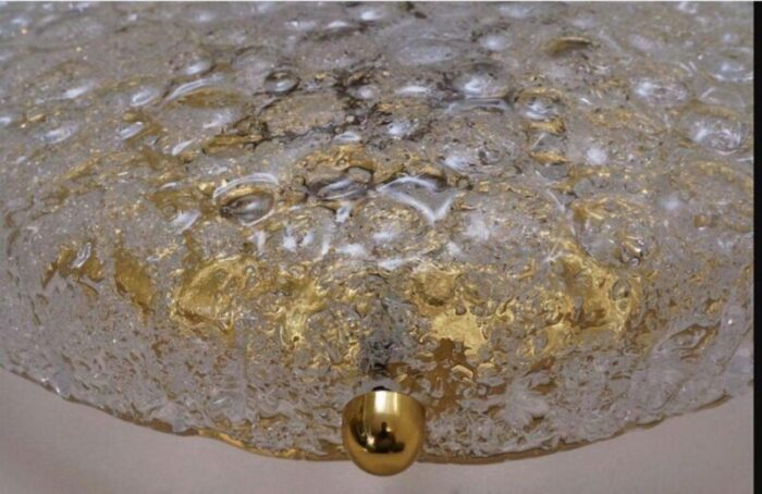 vintage bubble blown murano glass flush mount 1960s 9