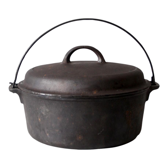 vintage cast iron dutch oven 8140