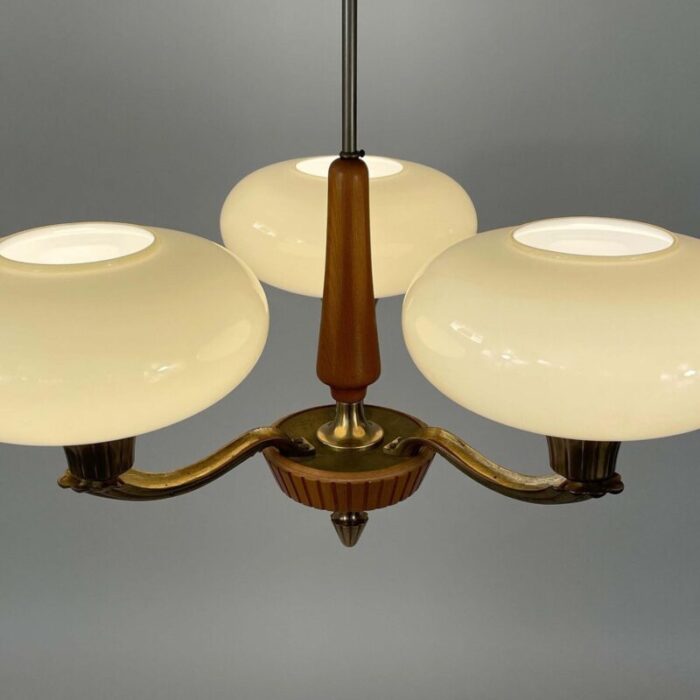 vintage chandelier in opaline glass by harald notini 1930s 13