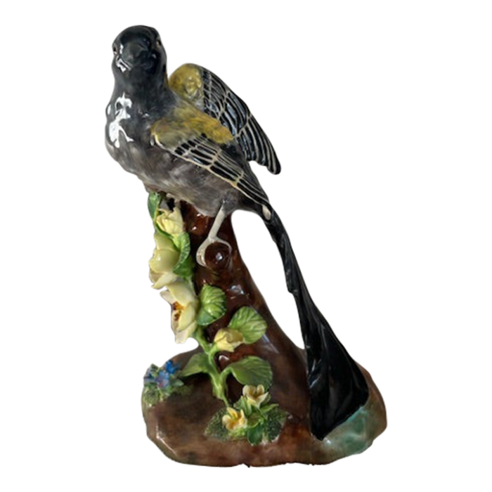 vintage crown staffordshire hand painted porcelain widow bird figure designed and modeled by jt jones 8616