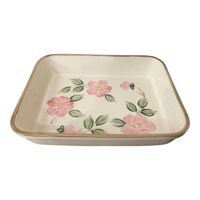 vintage desert rose large lasagna pan 3172