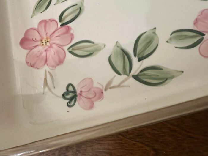 vintage desert rose large lasagna pan 7629