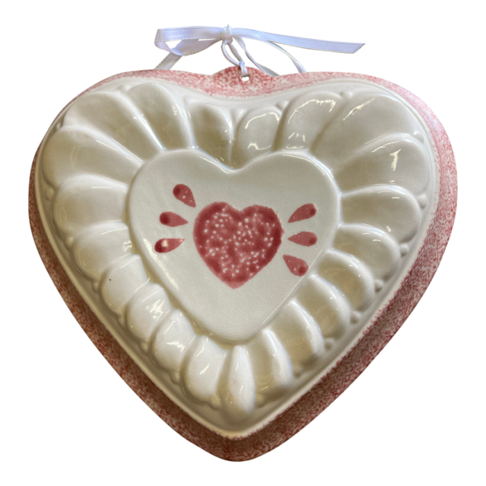 vintage farmhouse style ceramic heart 9878