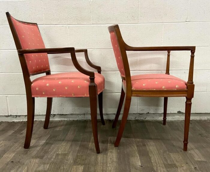 vintage french empire style dining arm chairs occasional chairs pair 2757