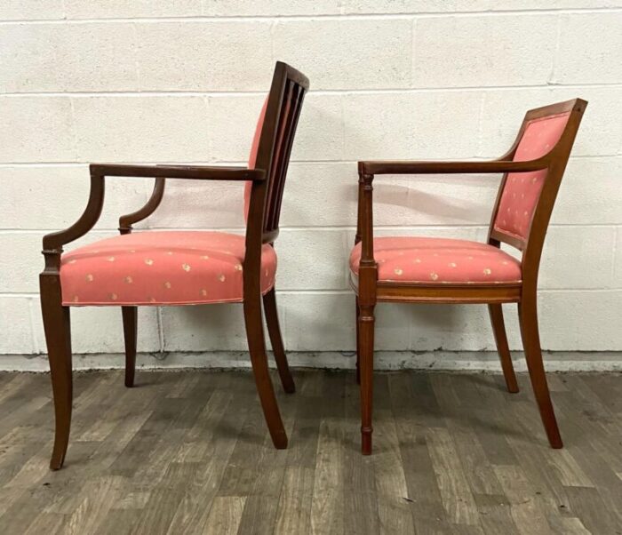 vintage french empire style dining arm chairs occasional chairs pair 4651